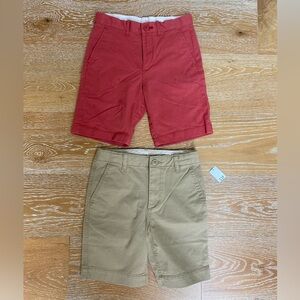 Crewcuts Rhubarb color kids shorts & Gap Khaki shorts (new w/tags) - both Size 8